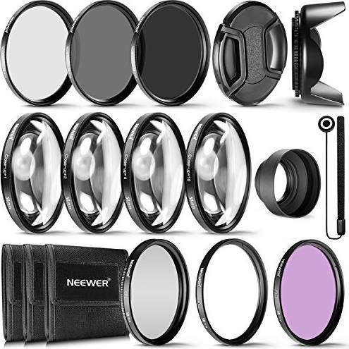 Neewer 58mm Complete Lens Filter Accessory Kit ND UV CPL FLD Filter Set