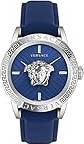 Versace Blue and Silver V-Code Restyling Watch