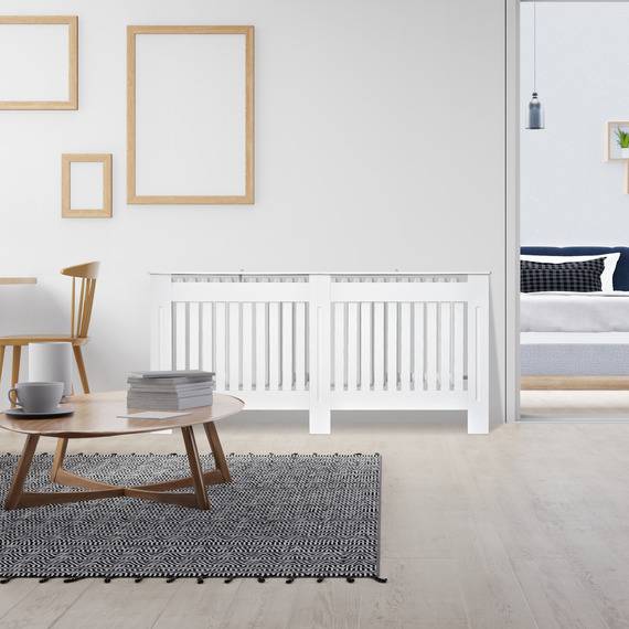Homcom Vertical Style Slatted Radiator Cover