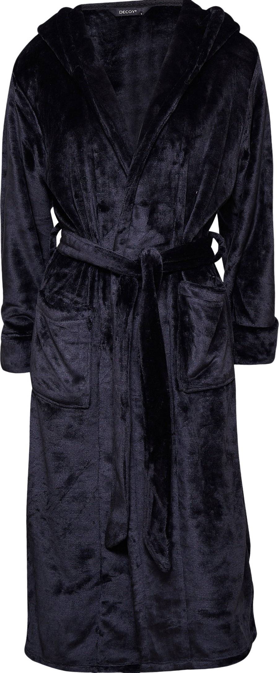 Decoy Long Robe With Hood - Black
