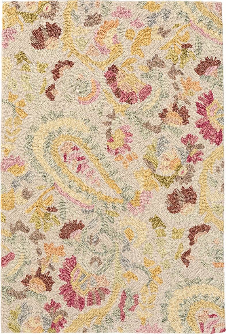 Dash and Albert Rugs Area Rug Dash Ines Paisley Beige, Multicolor 24x36"