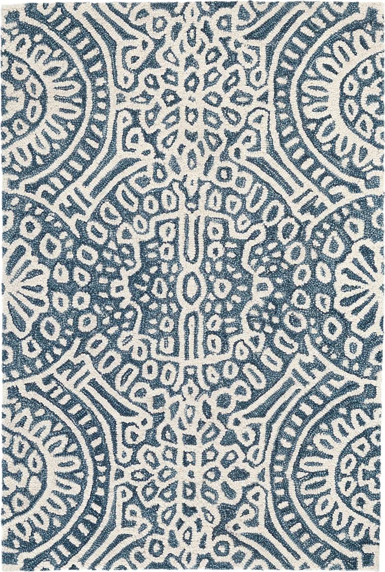 Dash and Albert Rugs Temple Ink Hand Micro Hooked Black