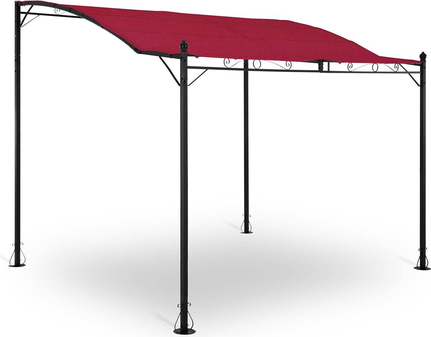 Pergola Inclinée Rouge Vin 2.6 x 3 m - Rouge