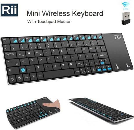 Mini wireless keyboard Rii Rii K12+ Mini Wireless Keyboard with Large Touchpad Qwerty