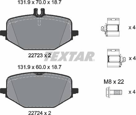 Brake Pad Set Disc Brake 2272303