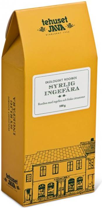 Tehuset Java Ekologiskt Rooibos Syrlig Ingefära Presentförpackad