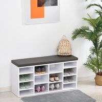 Homcom Multi-Storage Shoe Rack with 14 Compartments Skostativ