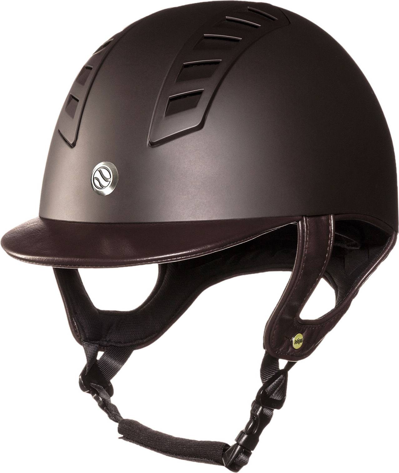 Equestrian helmets Back On Track EQ3 Smooth Top Riding Helmet - Brown