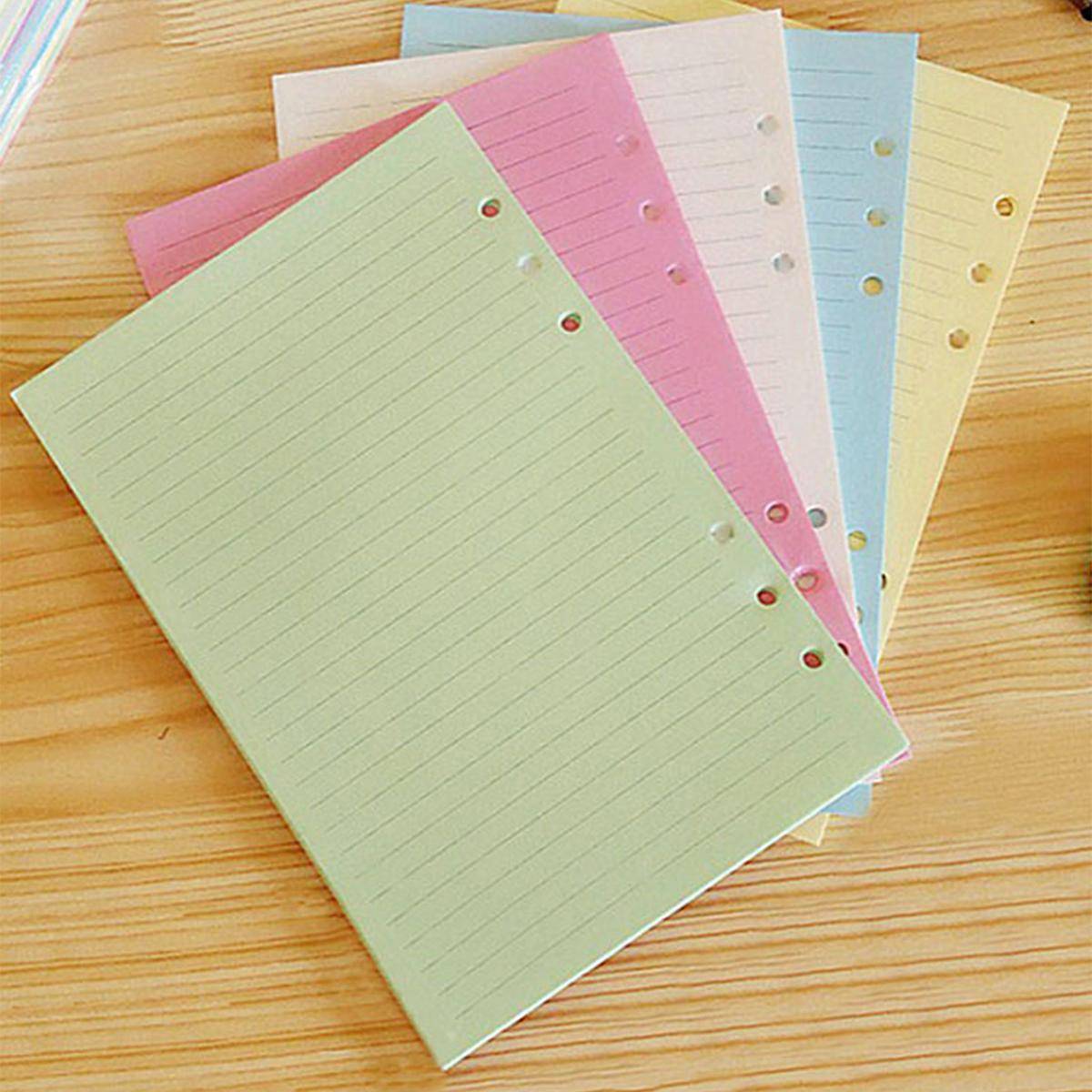 Shein 50pcs Mixed Color Line Pattern Loose-leaf Filler Paper