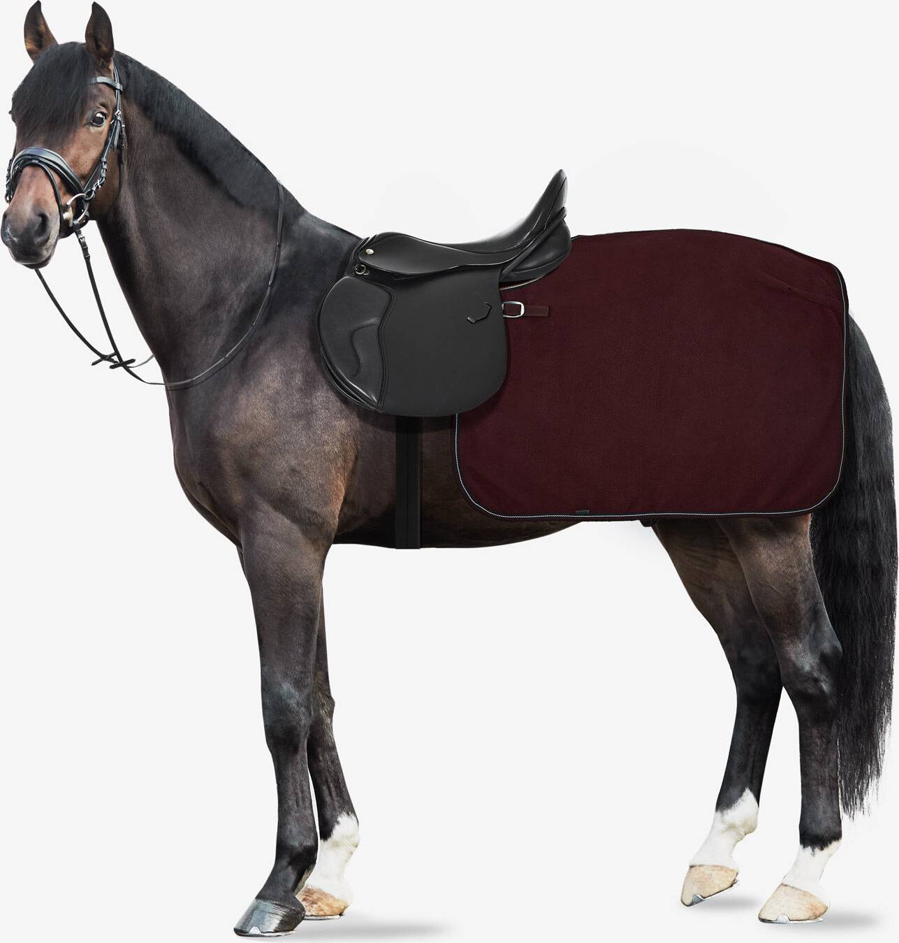 Horze Kiel Fleece Riding Rug - Dark Red
