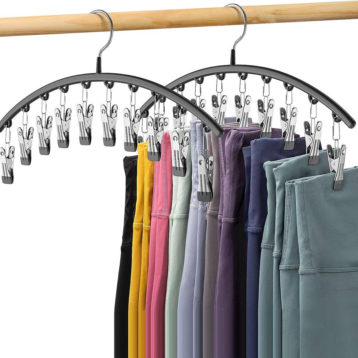 Shein Legging Organizer For Closet 10 Clips Clothes Rack