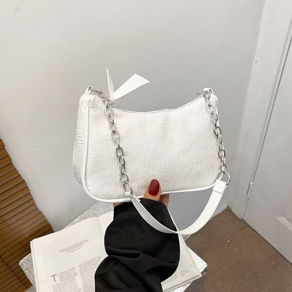 Shein Floral Pattern Chain Bag
