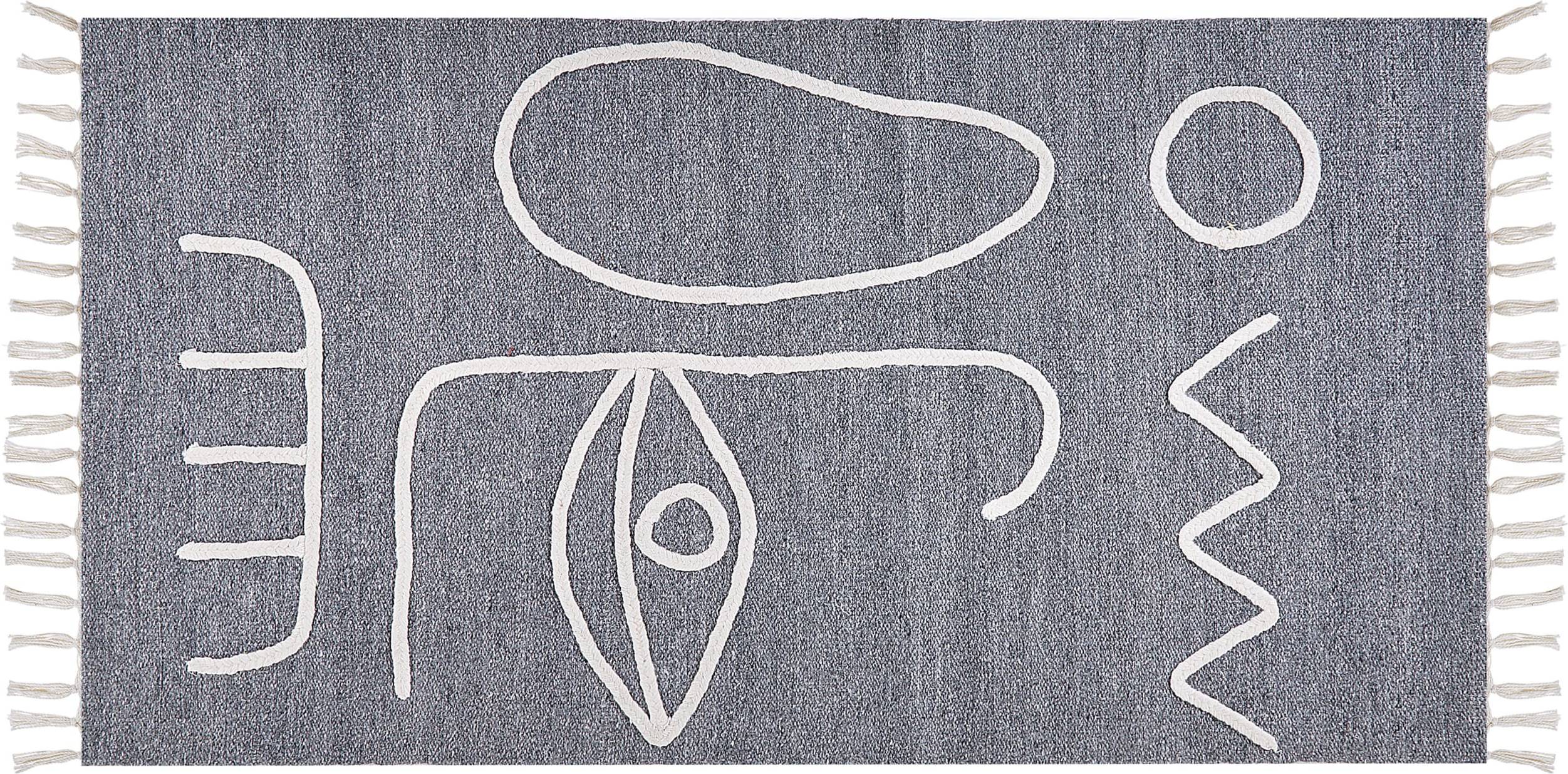 Beliani Outdoor Rug Grey cm