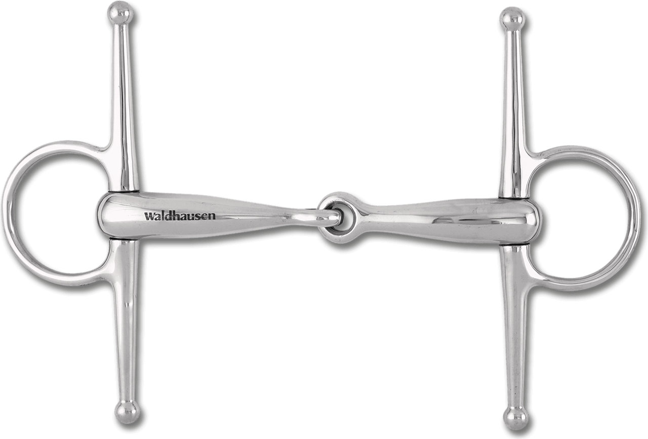 Waldhausen Full Cheek Snaffle Bit SS, solid, R: cm, T: mm