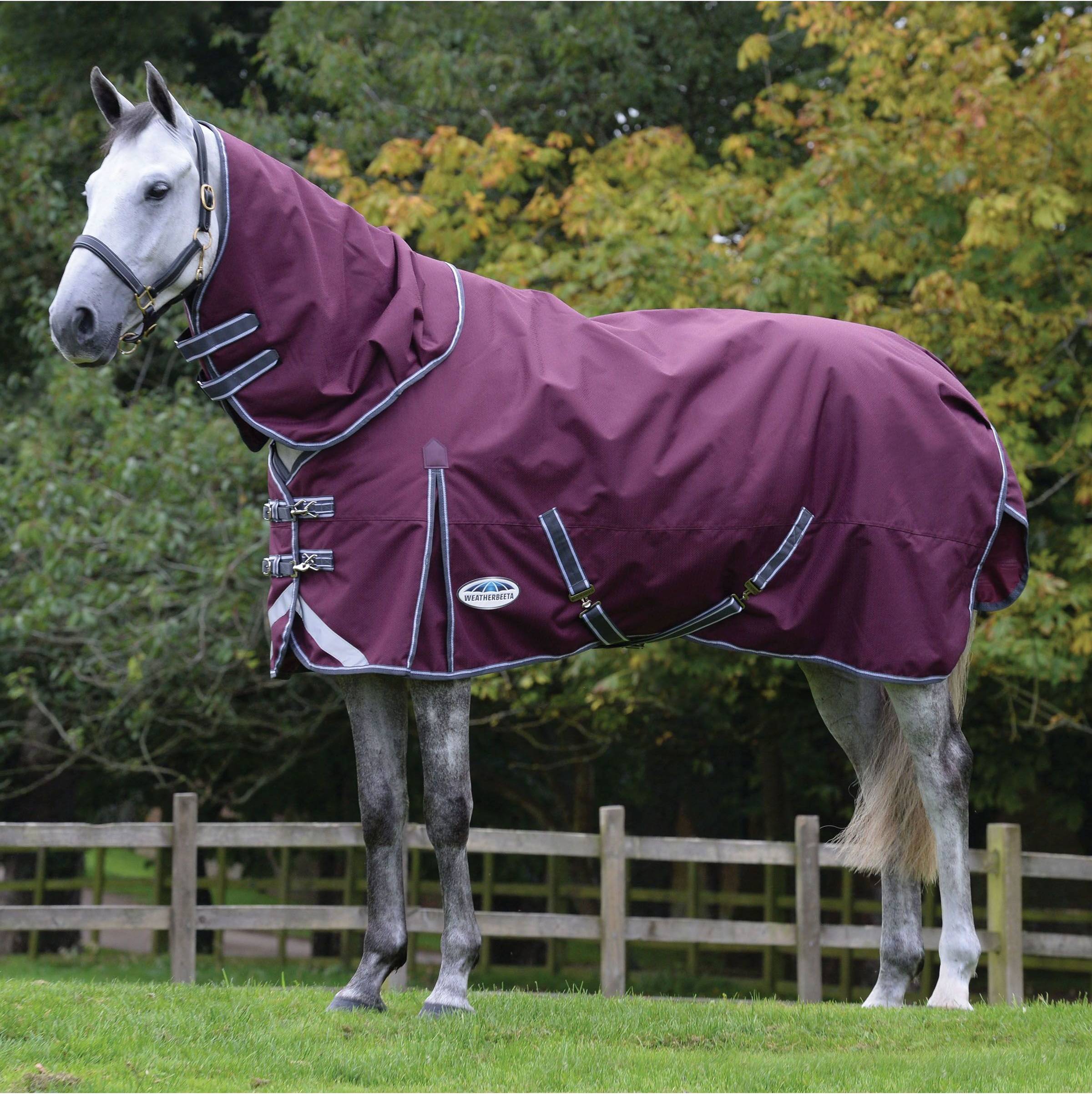 Weatherbeeta Comfitec Plus Dynamic II Turnout Rug - Maroon/Grey