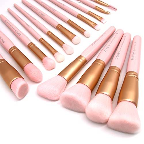 Pinsel set make up Zoreya Make-up-Pinsel Set 15-teilig Rouge