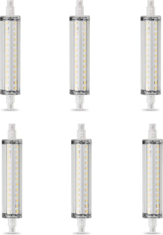 Feit electric led light bulb Feit Electric 100-Watt Equivalent R7S 118MM R7 Base LED Light Bulb, Bright White 6-Pack
