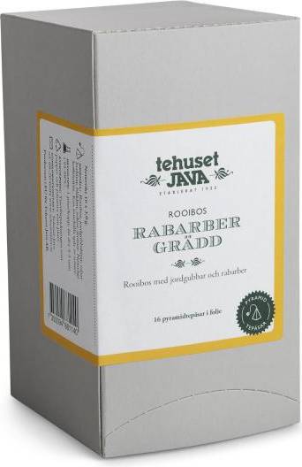 Tehuset Java Rooibos Rabarber Grädd 16 pack Tepåsar 16st