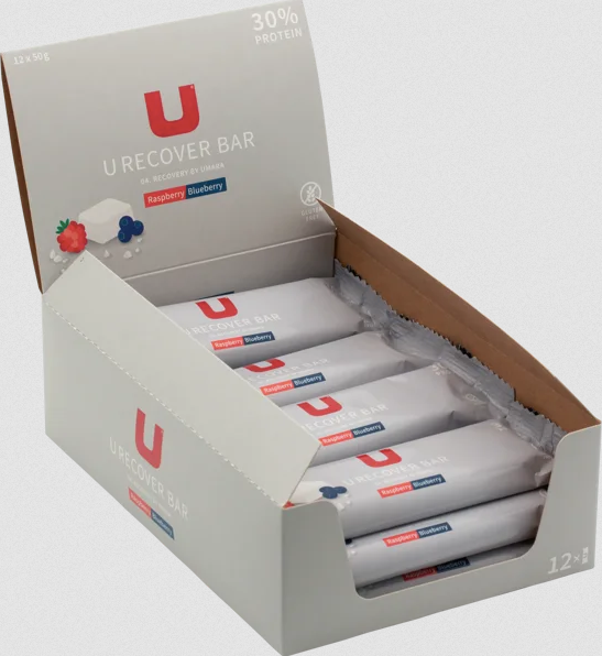 U Recover Proteinbar Raspberry/Blueberry 12x50g