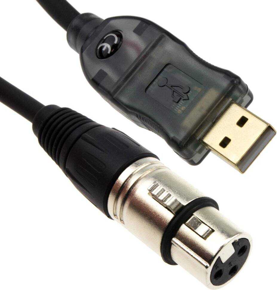 Kenable Interface USB TO XLR PC Adapter Lead 3m