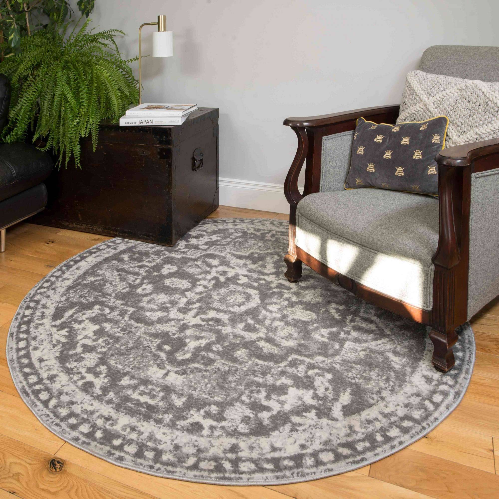 Round Circle Faded Distressed