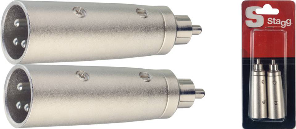 Stagg 2 Male Xlr/Male Rca Adapt.-Met