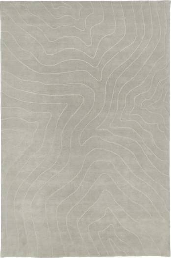 Westwing Collection High-Low Wool Rug Aaron Hand-Tufted Grey, Multicolour