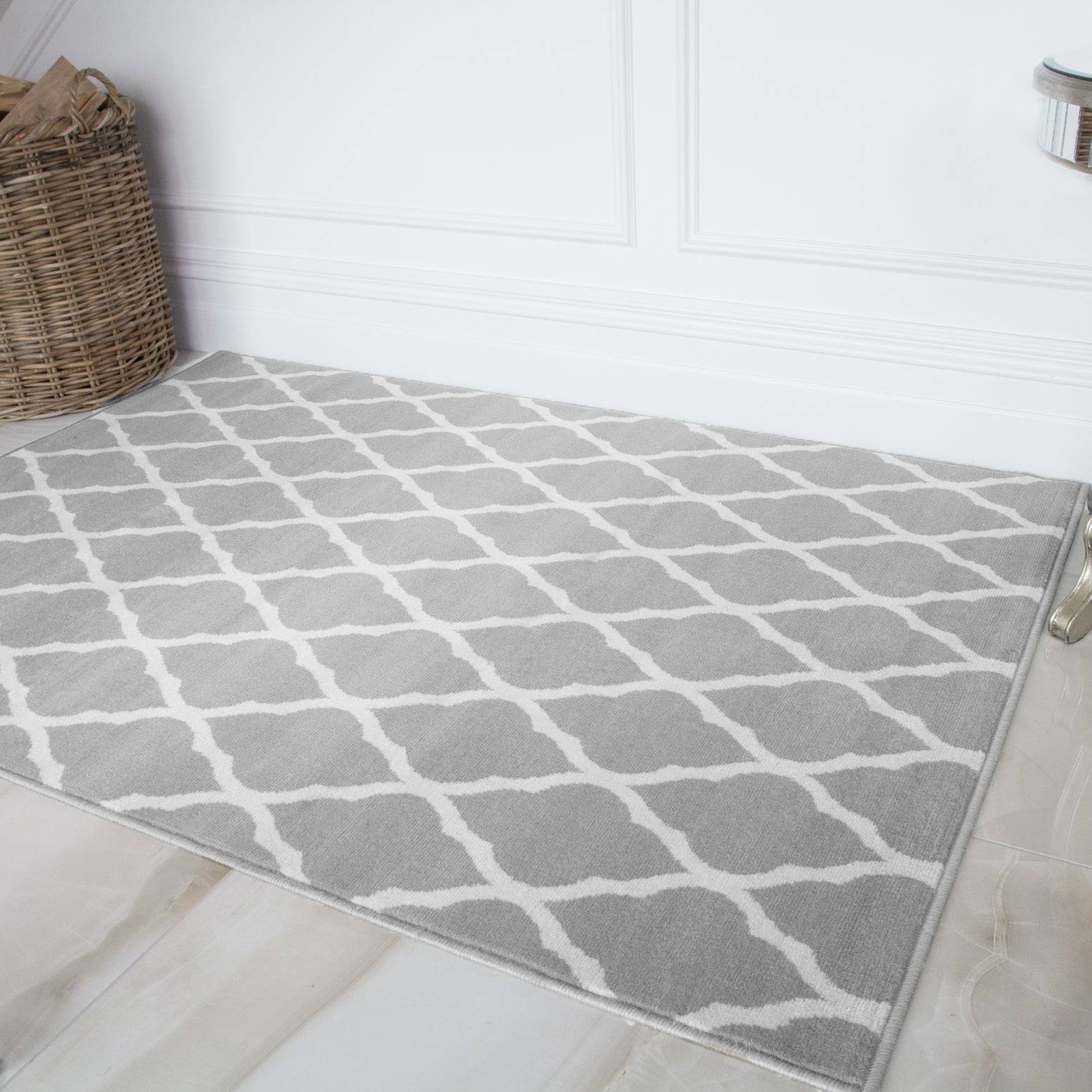 MiLAN Trellis Rug Grey