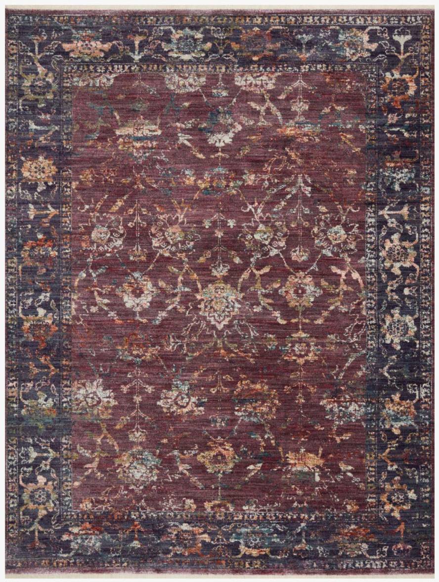 Loloi Giada Grape Rectangle: 2 Multicolor