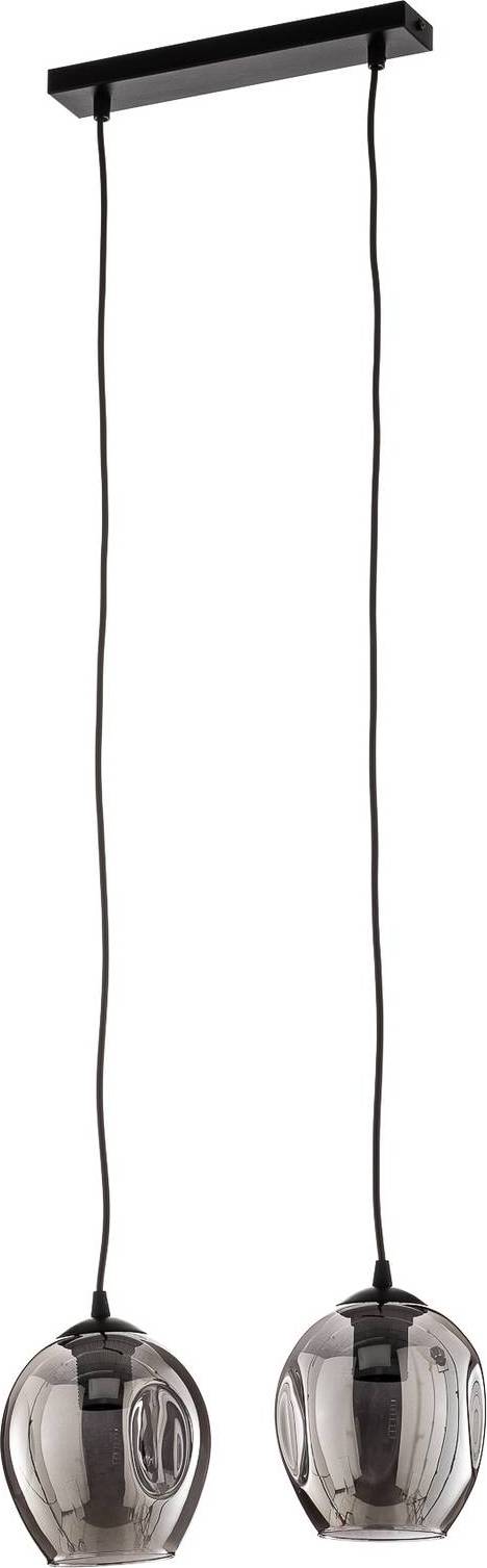 Starla Two-Bulb Graphite Glass
