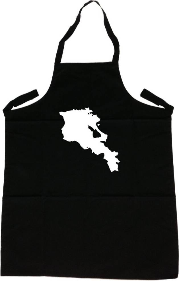 TeeTreeDesigns Armenia Outline Apron Black