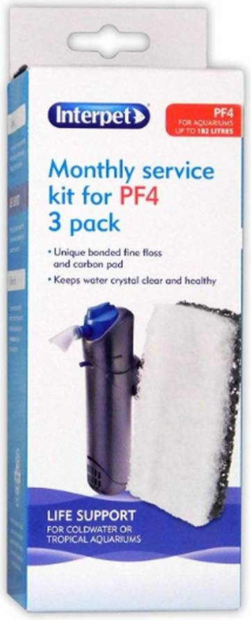 Interpet PF4 Aquarium Power Filter Monthly Service Kit