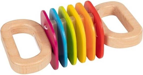 Goki Wooden Rainbow Rattle