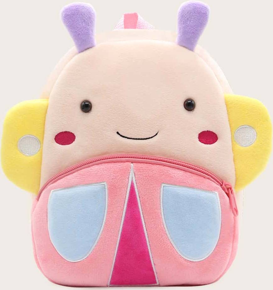 Shein 1pc Girls' Plush Insect Butterfly Backpack For Daily Use