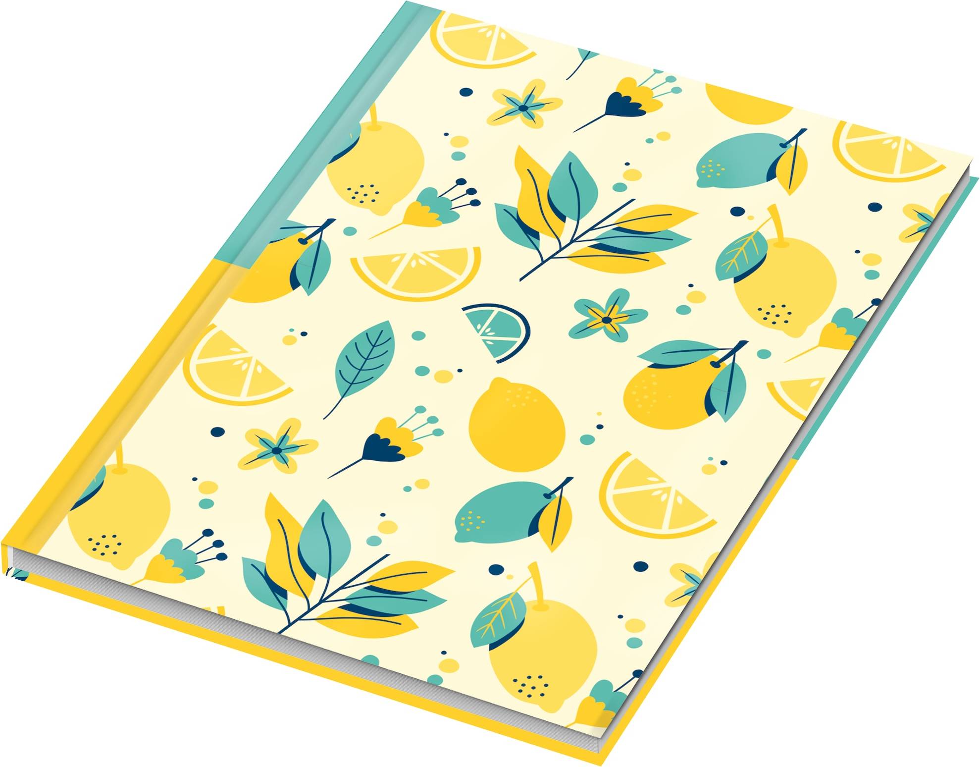 Fresh Lemons A5 Squared Notebook