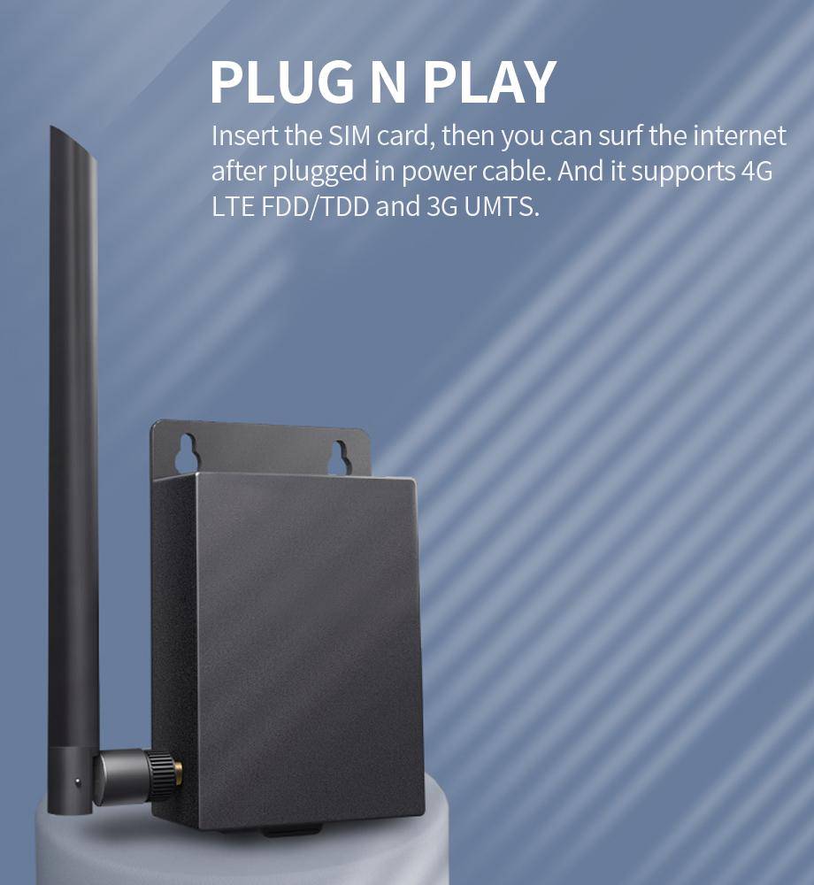 Sim router Tomtop Jms Outdoor Waterproof 4G Router with SIM Card