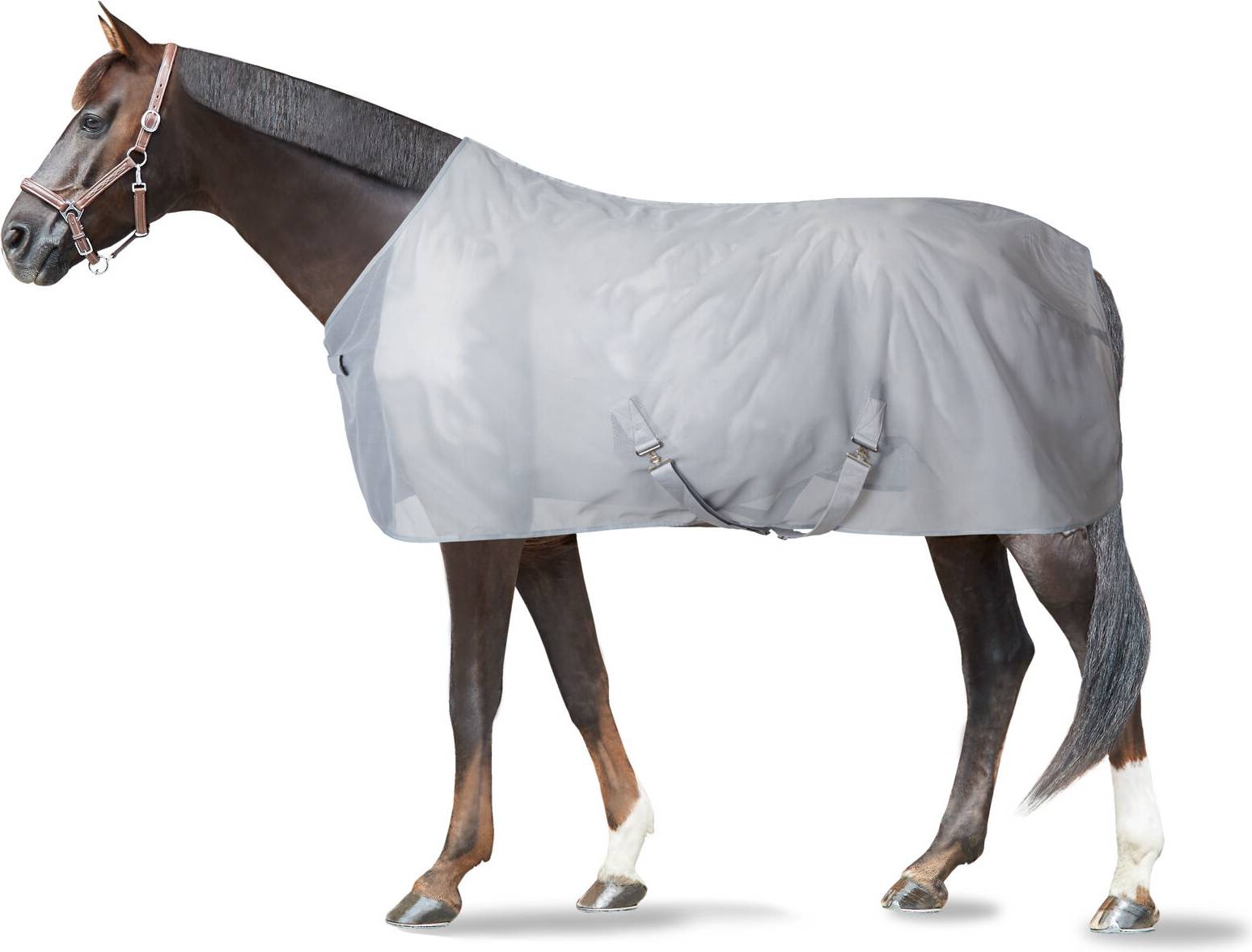Horze Orleans Fly Rug High Rise Grey unisex