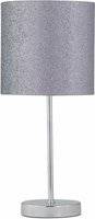 First Choice lighting First Glitter Chrome Silver Stick Table Lamp