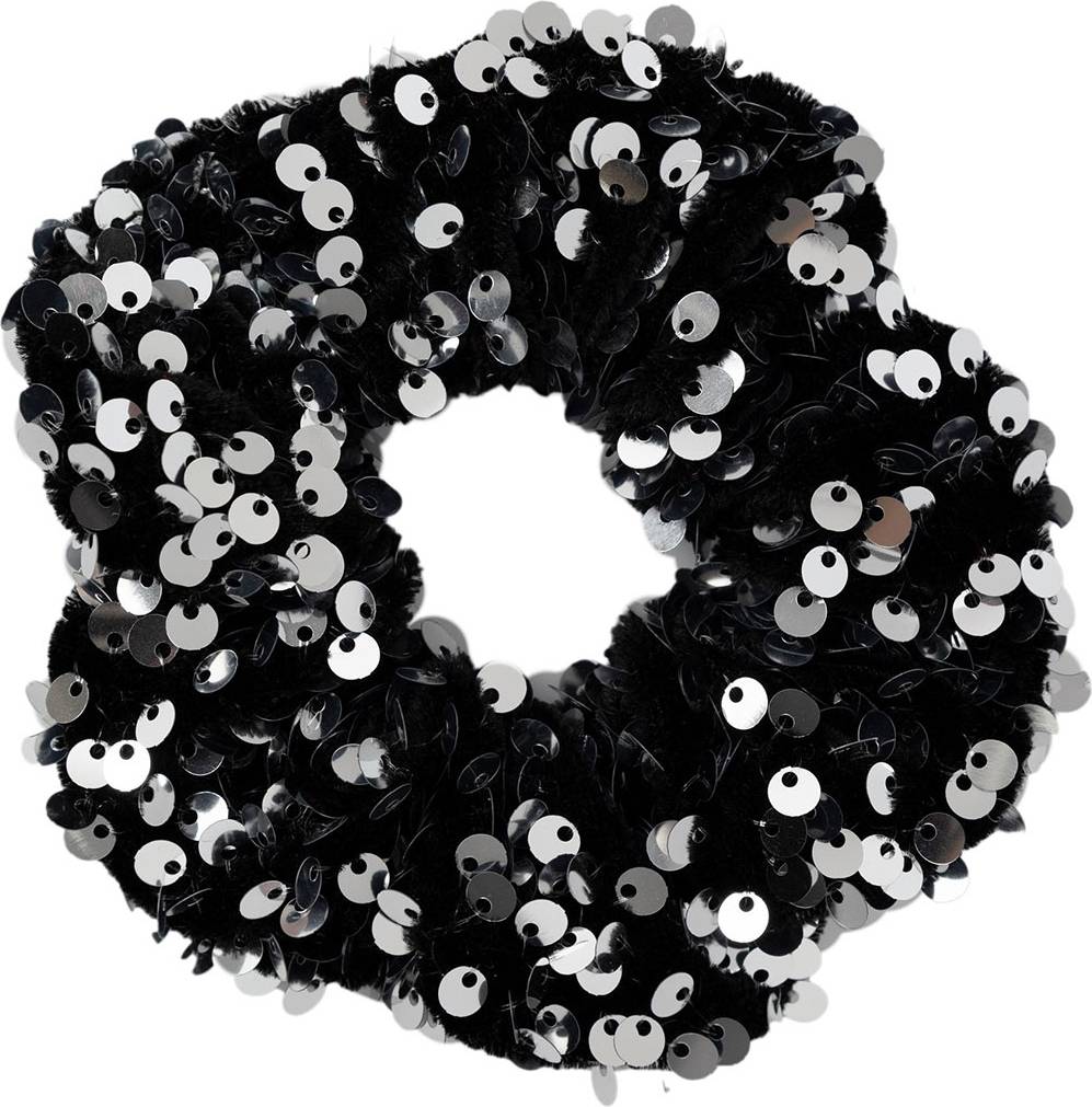 Name It Rimone Velour Scrunchie - Svart/Silver
