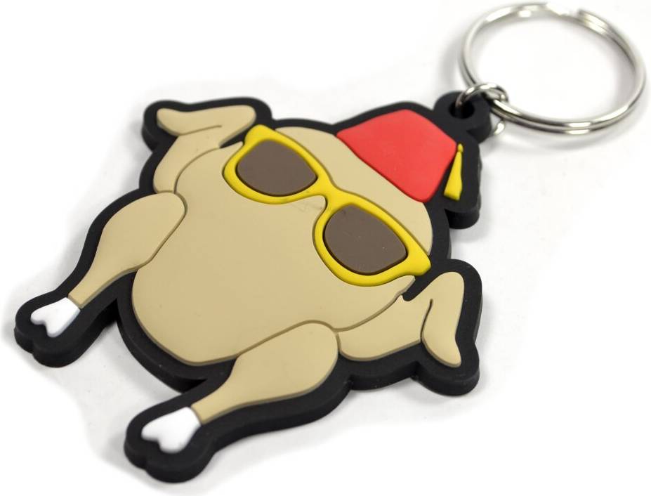 Turkey Rubber Keyring Llavero Unisex - Multicolor