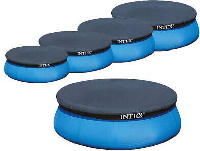 Intex Poolabdeckung rund Easy Set Abdeckplane 396cm