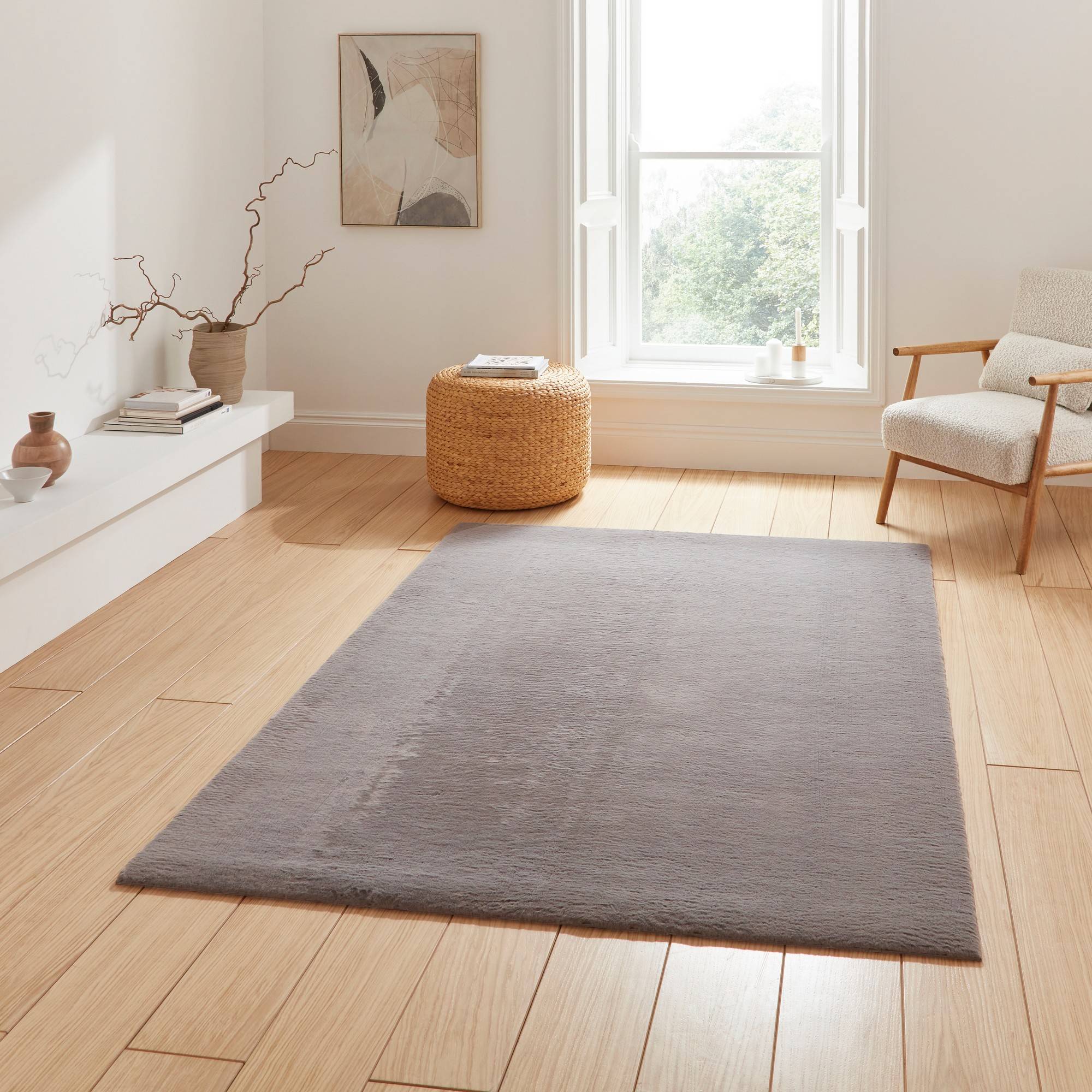 Think Rugs Snug Rug Modern Grey