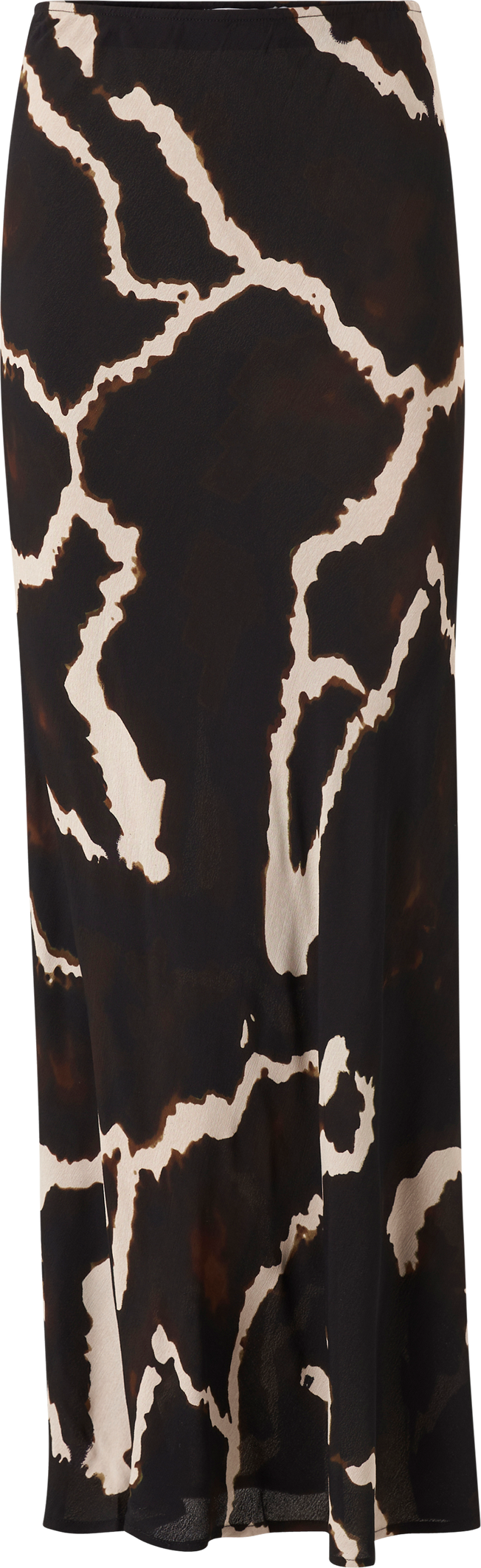 Lange Print Rok - Zwart