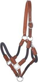 Kavalkade Cavo Rope Halter with Lead Rope - Marron