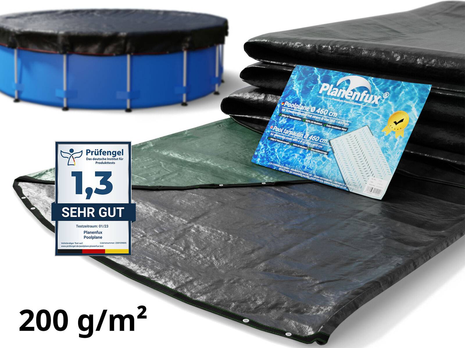 Poolabdeckung Rund 2-in-1 Ø460cm