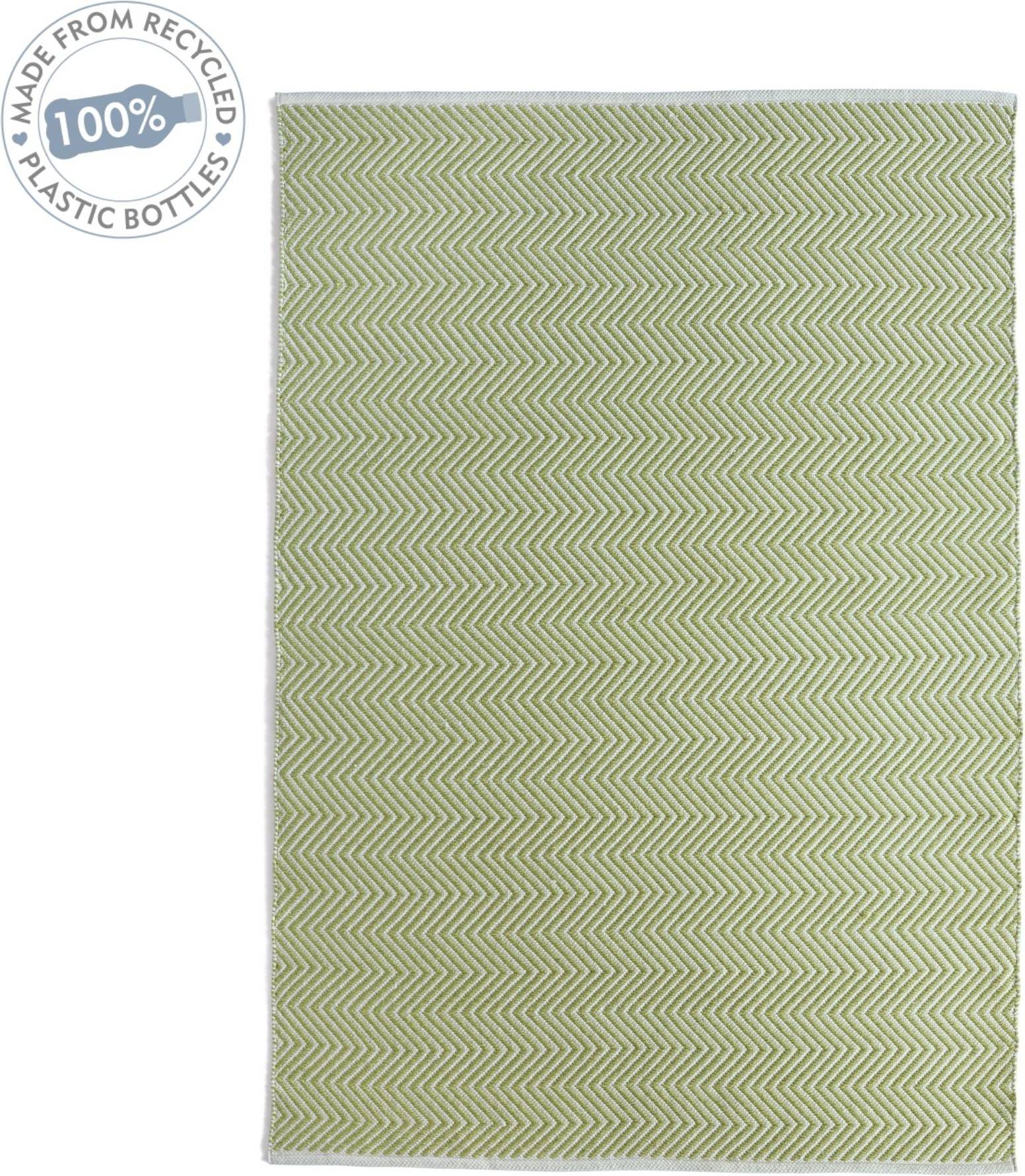 Hug Rug Woven Washable Herringbone Reversible Green