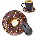 Round Mouse Pad with Coasters Set