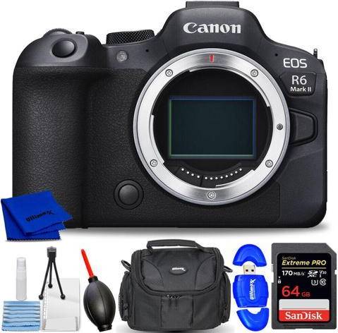 Canon eos r6 mark 2 Canon EOS R6 Mark II Mirrorless Camera 5666C002 7PC Accessory Bundle