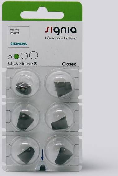 Small hearing aids Click Sleeve Closed Small