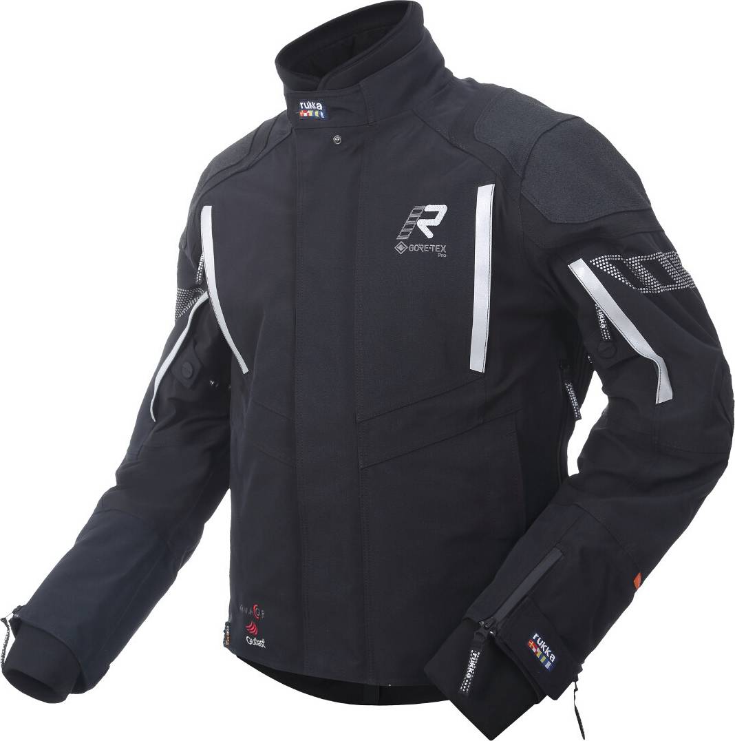 Rukka Shield-R Motorcycle Textile Jacket - Black Silver Adult